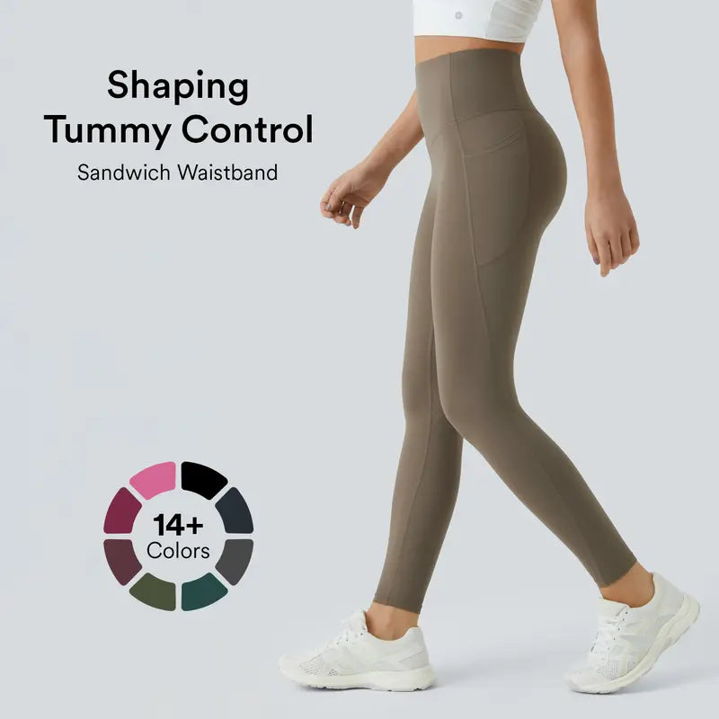 VELLORA® UltraSculpt High Waisted Tummy Control Pocket Shaping Training Leggings