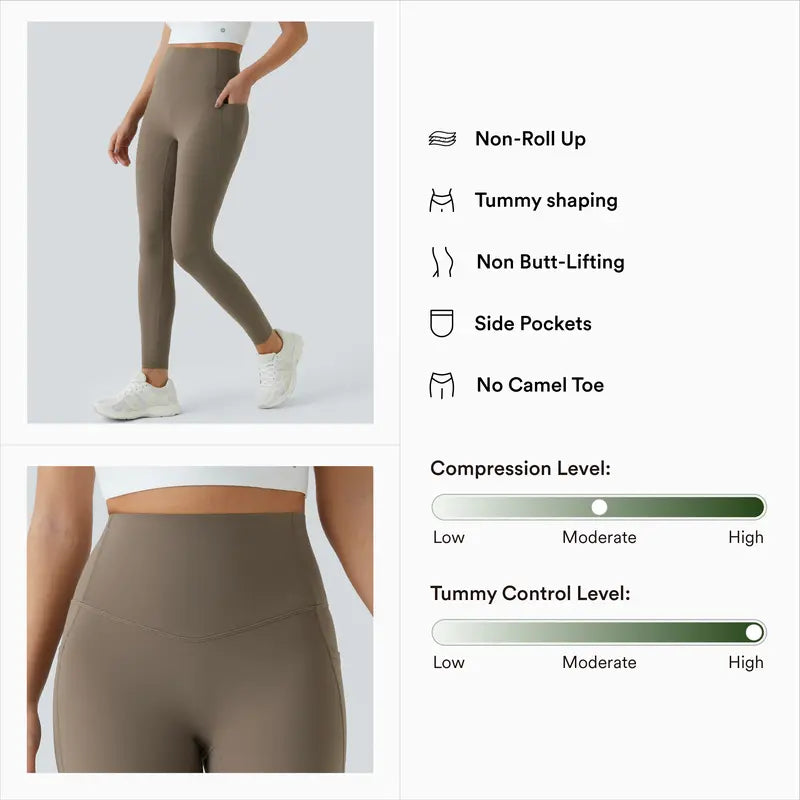 VELLORA® UltraSculpt High Waisted Tummy Control Pocket Shaping Training Leggings